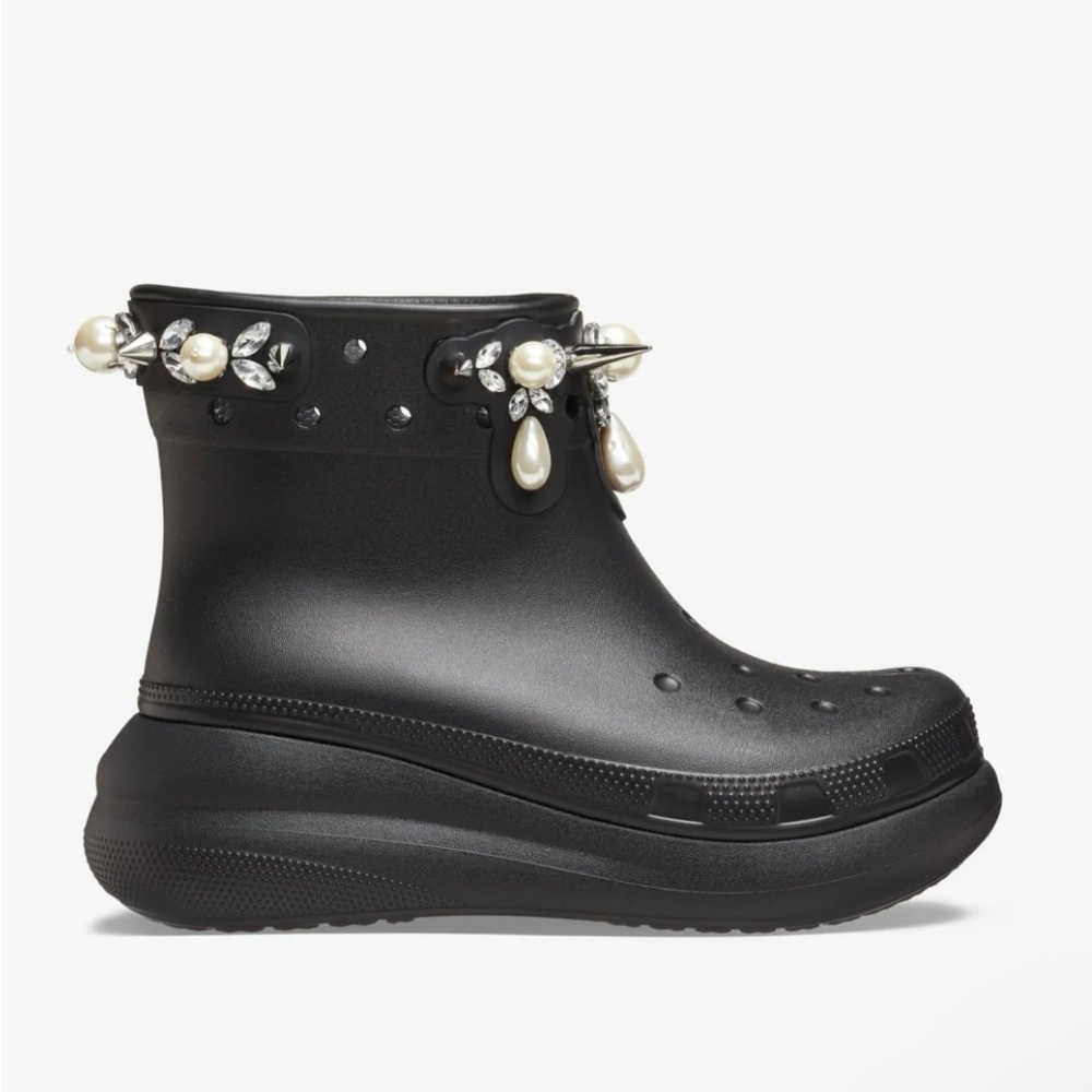 Simone Rocha Crocs Crush Boot Black